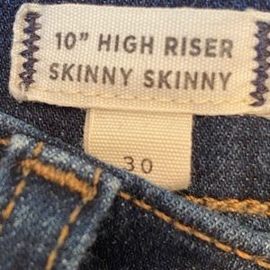 Madewell 10” High Riser Skinny Skinny Jeans